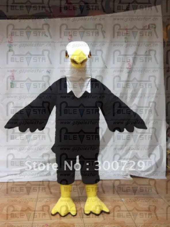 

New Adult Hot Sale Foam Cute Doll Black Glede Eagle Cartoon Mascot Costume Plush Christmas Dress Halloween Mascot Costume
