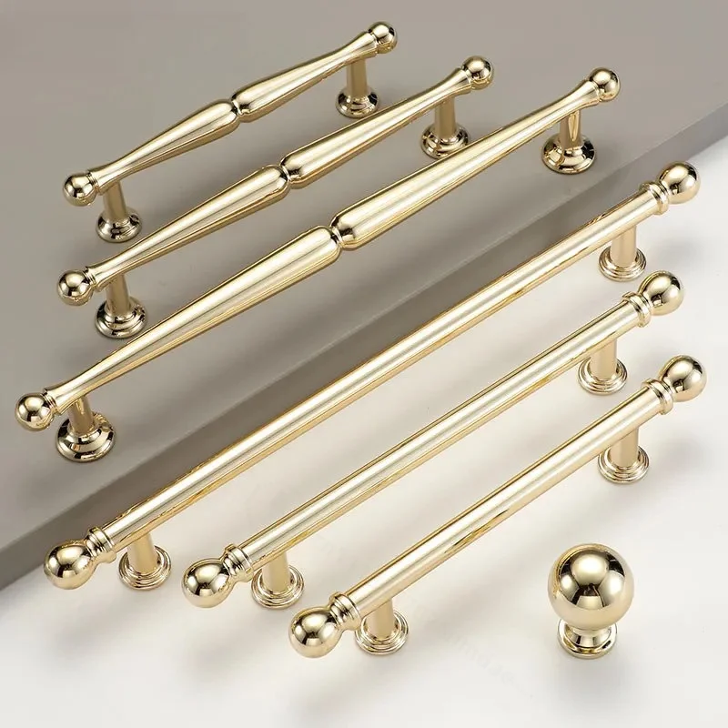 French Chrome Plated Zinc Alloy Cabinet Handle Modern Simple Light Luxury Door Pull for Wardrobe Shoe Cabinet Drawer Hardware