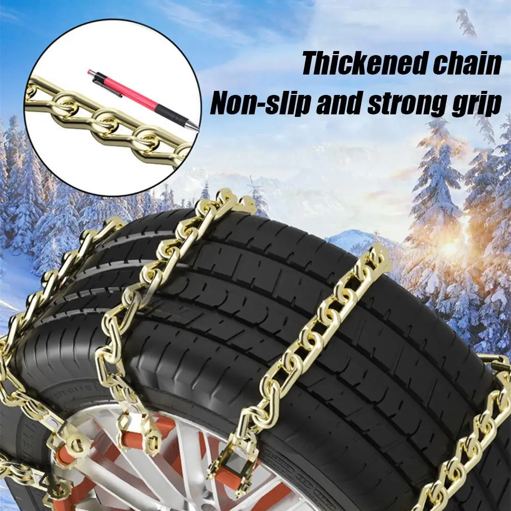 Car Winter Snow Chains Iron Snow Chain Non-slip Chain Anti Skid Powerful Tire Wheels Chain Truck Suv 1t Snow Chains Auto Supplie