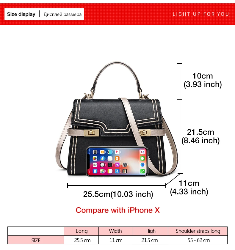Foxer Kommut Damen Mid Handtasche Damen stilvolle Umhängetasche Hochleistungs-Umhängetasche Split Leder Luxus klappe Umhängetasche – Detail 11