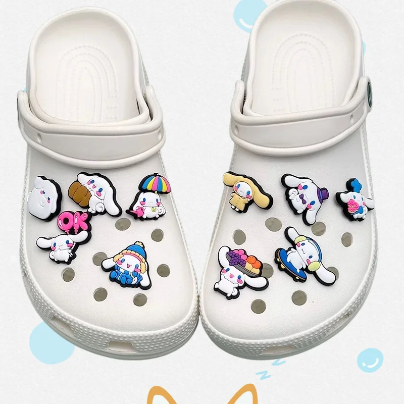 

MIiniso Cartoon Sanrio Series Cinnamoroll Shoe Charms DIY Shoes Accessories Clog Sandals Decorate for Kids Girg Gifts