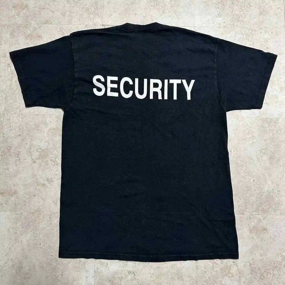 Vintage Y2K Early 2000s Security Double Sided T-shirt