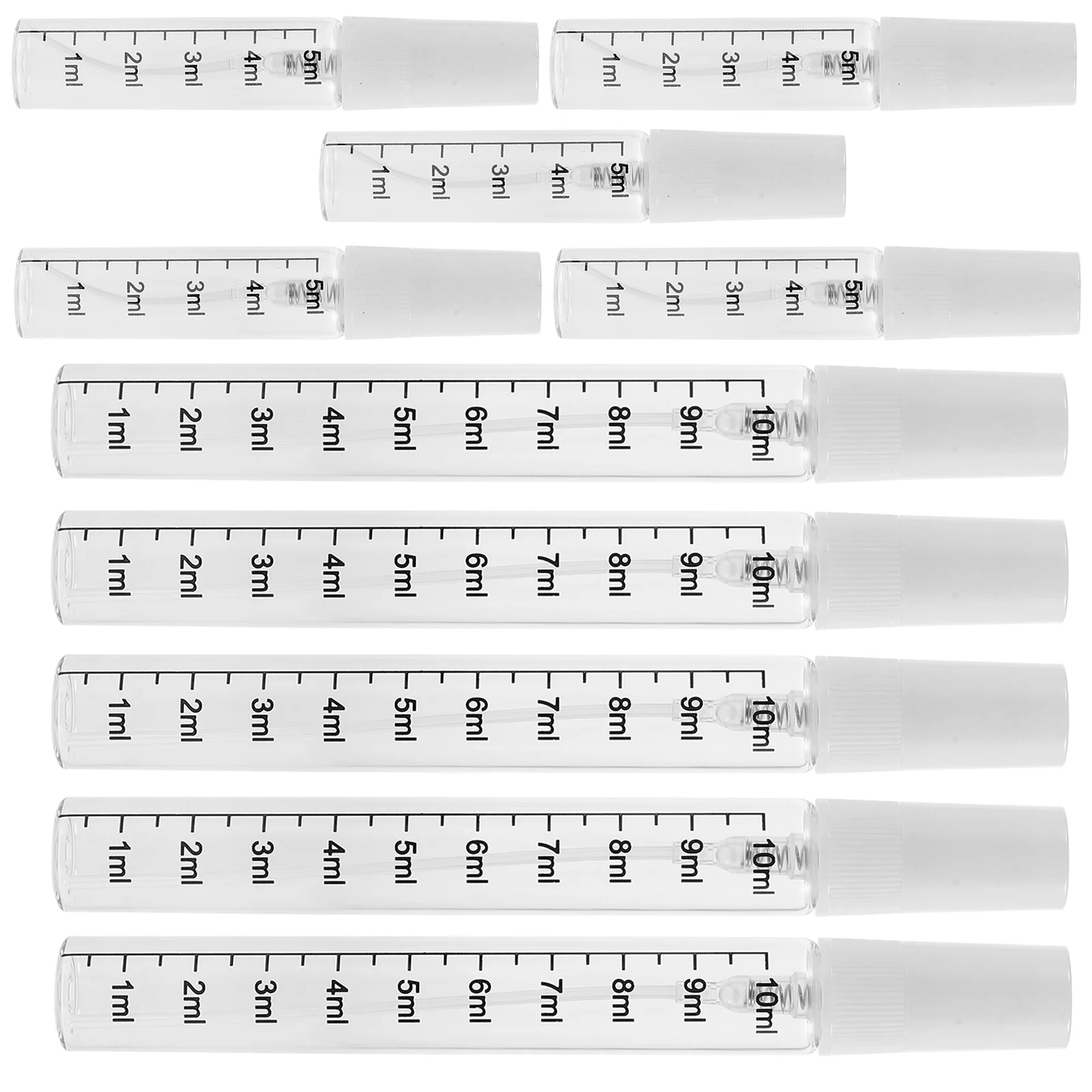 

10Pcs Mini Perfume Bottles Travel Refillable Glass Spray Bottles Clear Empty Sample Containers Fine Mist Spray Small Portable