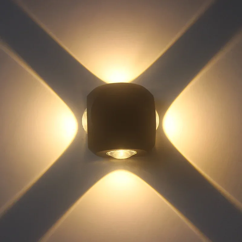 Wall Lamp Outdoors Waterproof Moisture-proof Square Wall Lamp Concise Modern Originality Bedside Lamp Courtyard Illuminations