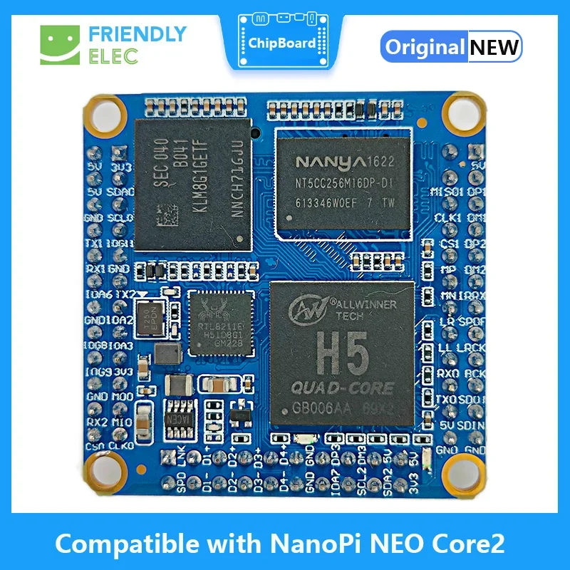 Imagem -02 - Nanopi Neo Core2 Core Board Compatível com Amigável Quanzhi Core h5 Quad Core A53 Sistema Ubuntu