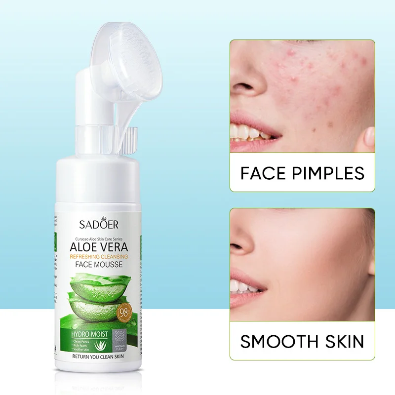 

Aloe Vera Facial Cleanser Skin Deep Cleansing Moisturizing Face Cleanser Shrink Pores Oil Control Skin Care.