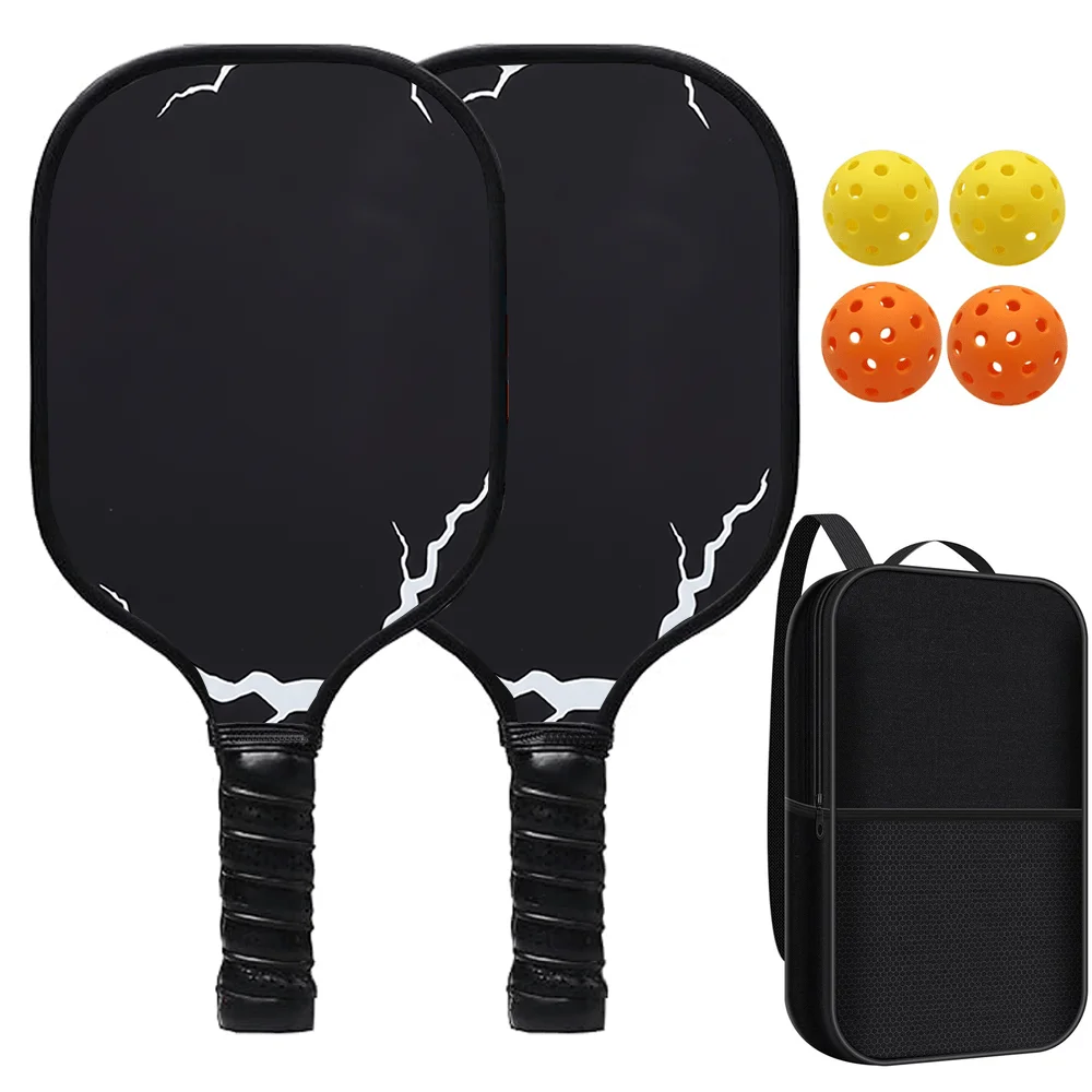 

Набор для пиклбола: 2 ракетки из стекловолокна с мячами и сумкой, легкие, с нескользящей рукояткой, для начинающих, для игры на открытом воздухе