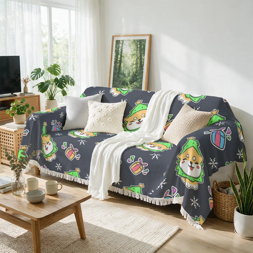 Decorative Cute Cartoon Throw Blanket Sofa Couch Cover Cozy Throw Nap Wrap for Living Room Home Decor Unique Gifts