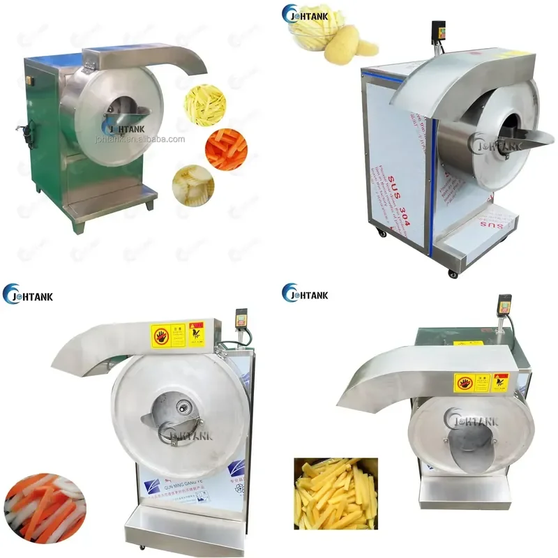 

2026 JOHTANK Commercial Automatic Multifunctional Electric Vegetable Cutter Machine for Carrots Eggplants Pears Cabbages