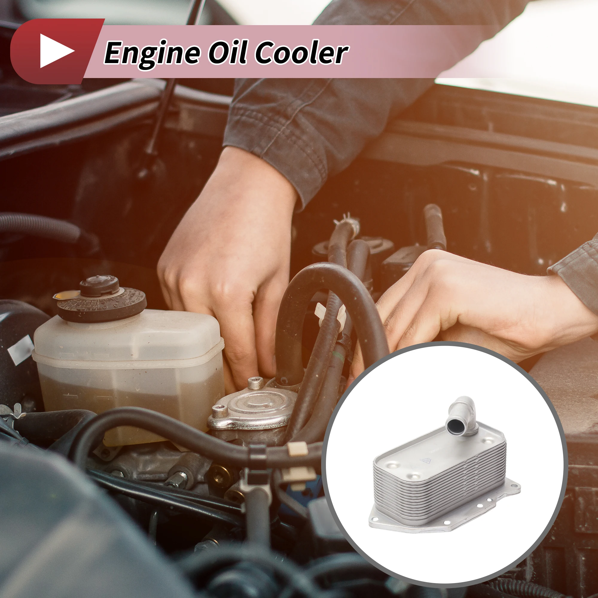 

UXCELL Engine Oil Cooler for Opel for Astra 2011-2015 No.897385813 Trans Cooler 1 Pcs