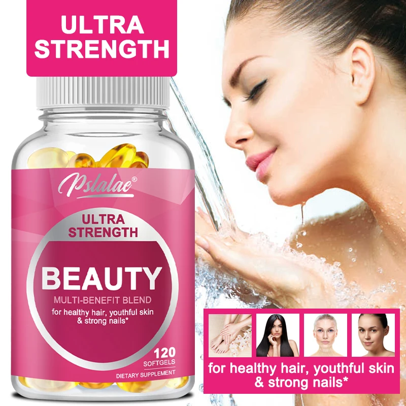 

Ultra Strength Beauty Capsules - Supports Skin, Hair, Nail Health, Boosts Energy, Enhances Immunity, Anti-oxidant and Anti-aging