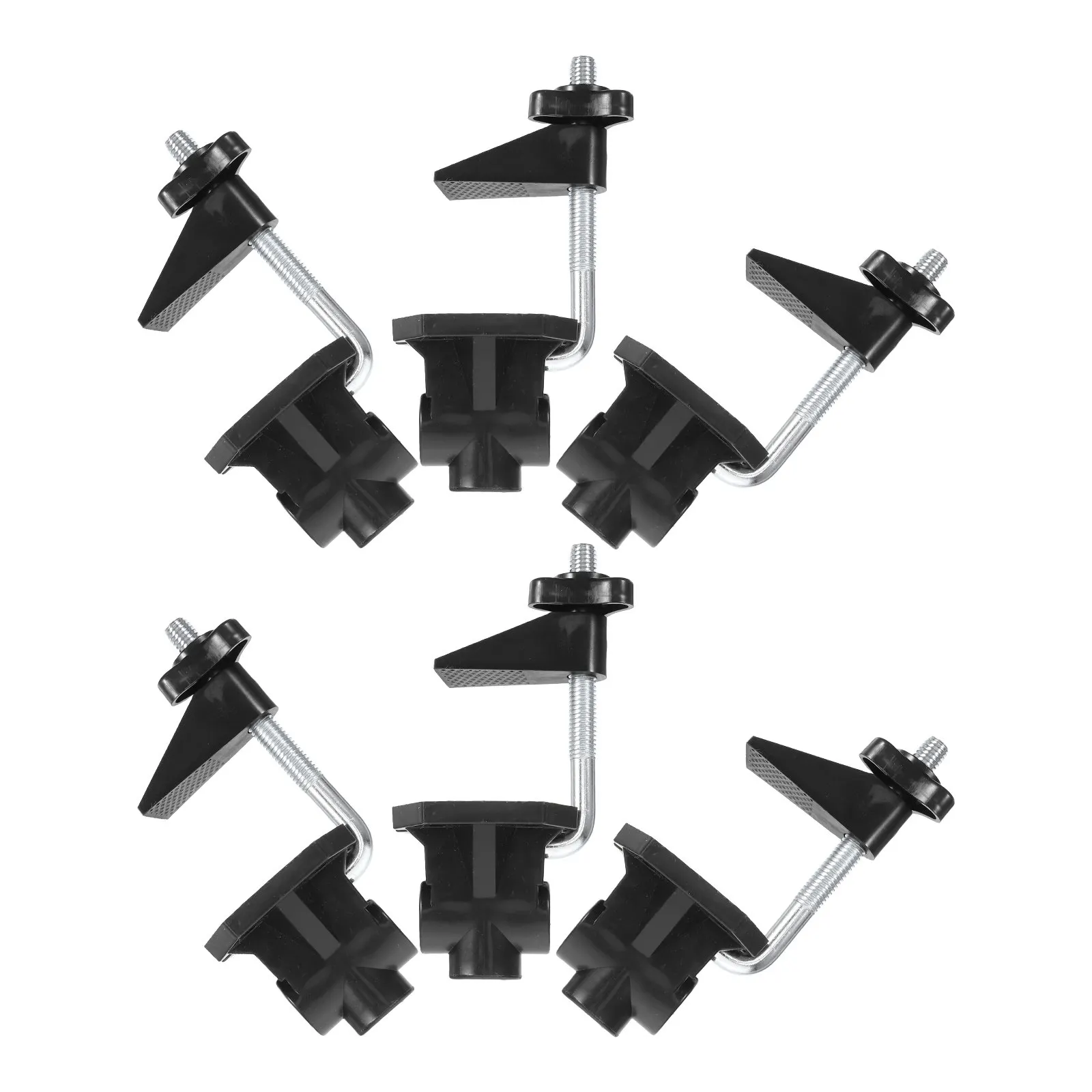 6Pcs Metal Desk Lamp Mount Clamp Adjustable L-Shaped Clip for Desktop Table Lamp Holder Bracket Desk Table Clamp Holder