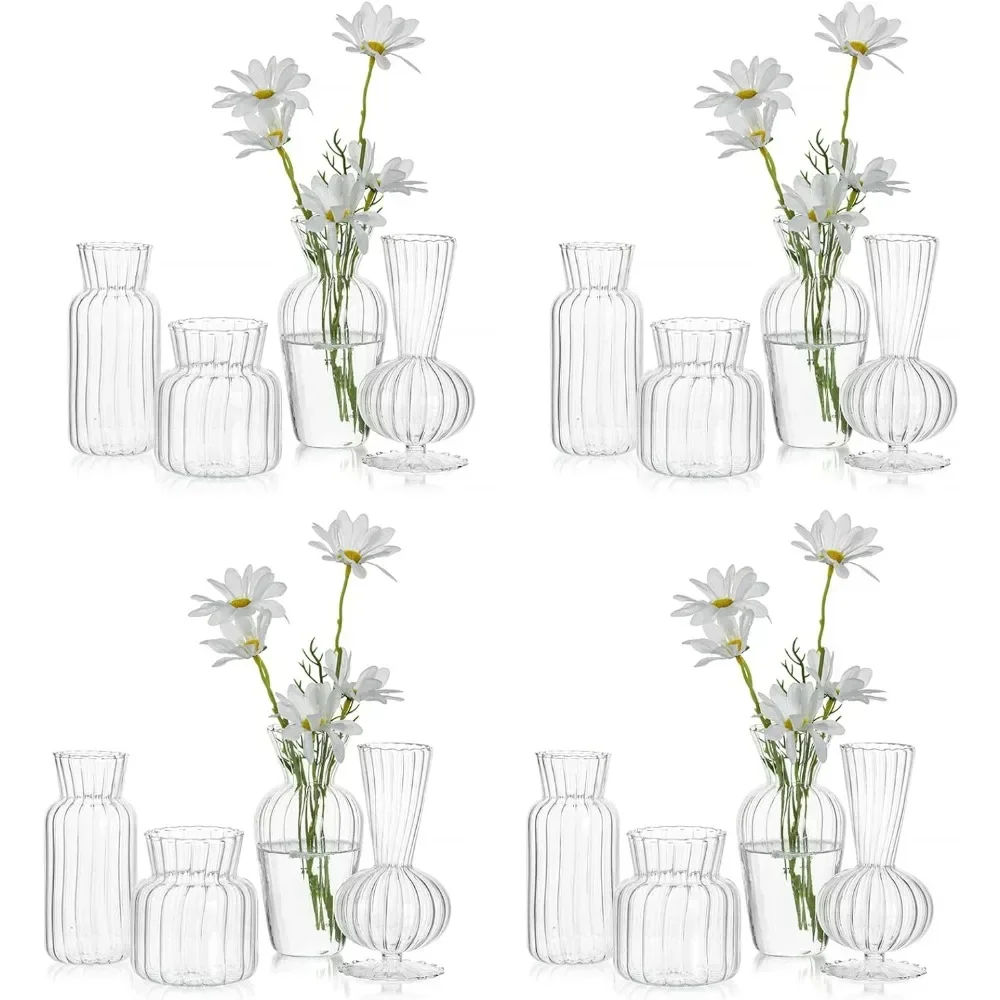 

Vases Table Decor Home Decoration Wedding Decoration Vase Mini Glass Vases for Centerpieces - Small Clear Bud Vase in Bulk Room