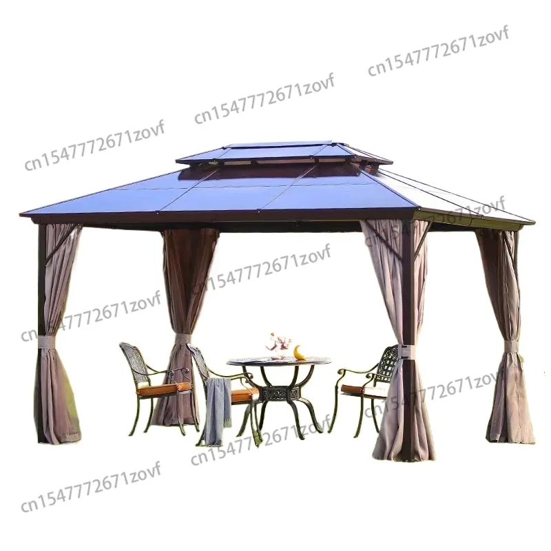 

Профессиональная уличная алюминиевая беседка-павильон 3x4 м с металлическим каркасом и водонепроницаемым навесом