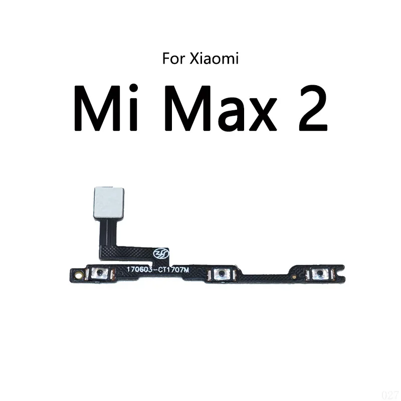 Pop 10PCS/Lot For Xiaomi Mi Max 2 3 Power Button Switch Volume Mute Button On / Off Flex Cable