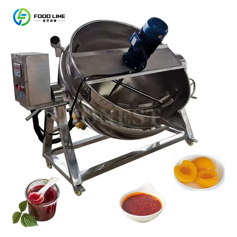 Stainless Steel Electric Cooking Pot Cooker / Planetary Jacketed Kettle / Soup Cooking Pots Customized