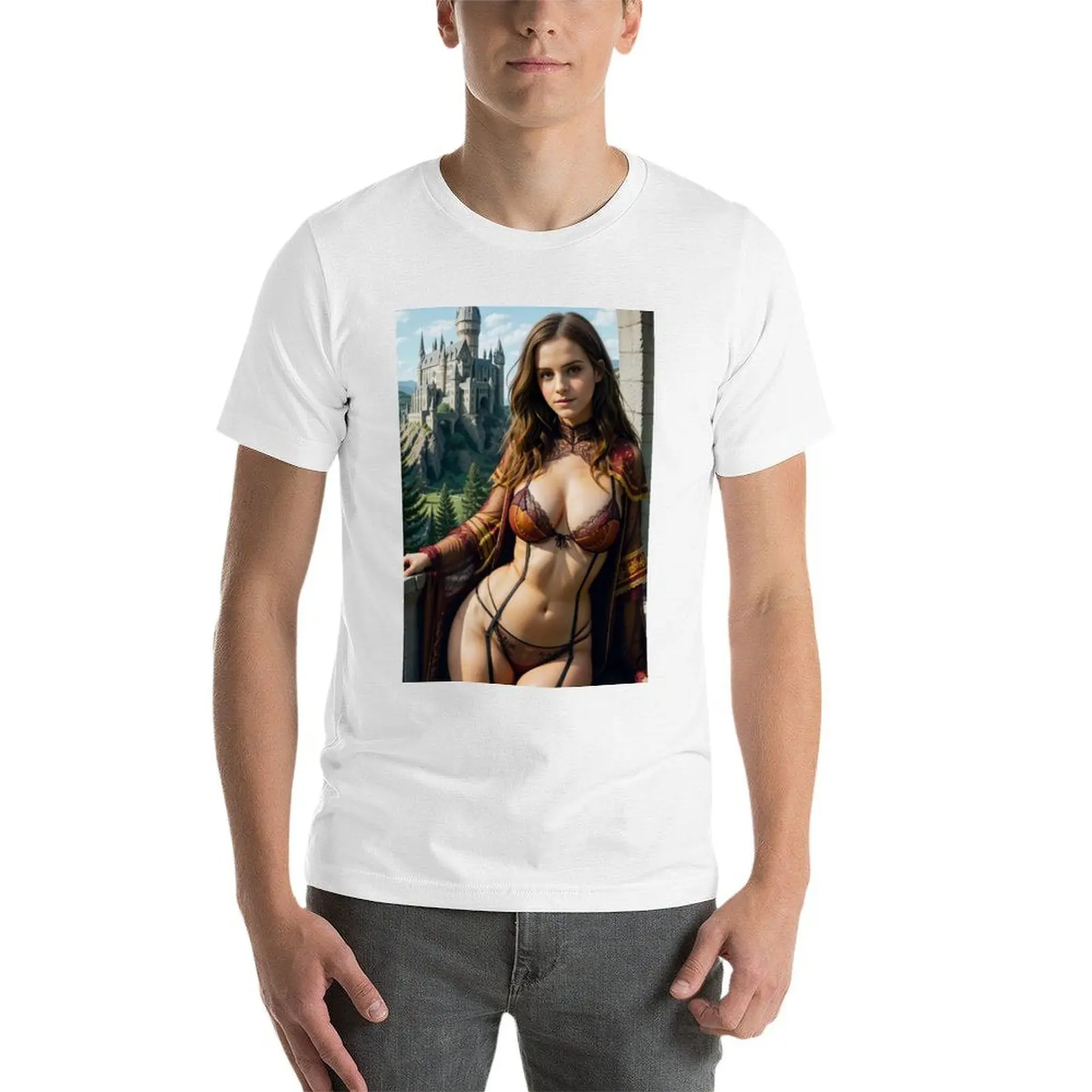 ايما واتسون الفن تي شيرت مضحك تي شيرت القطن القطن تي شيرت عالية الجودة تي شيرت رجل عادي تي شيرت #4