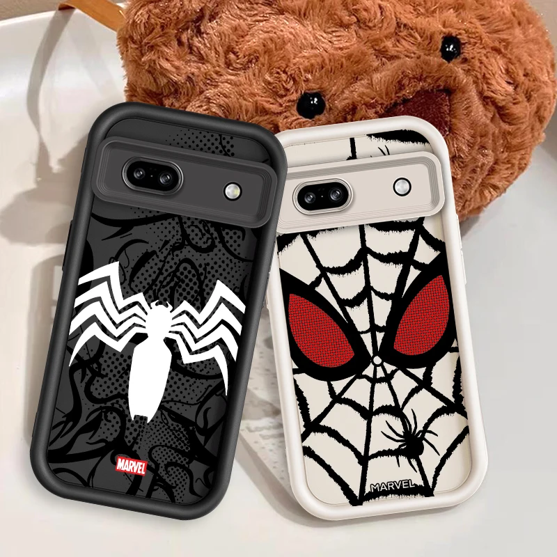 

Marvel Comics Hero Logo For Google Pixel 9 8A 8 7 7A Pro XL 5G Eye Ladder Phone Case Soft TPU Shockproof Cover