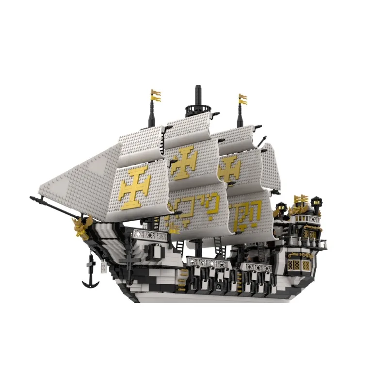 4363PCS MOC Medieval European Large Vintage Sailing Galleon Warship Detailed Display Model Building Blocks DIY Assembly Gifts