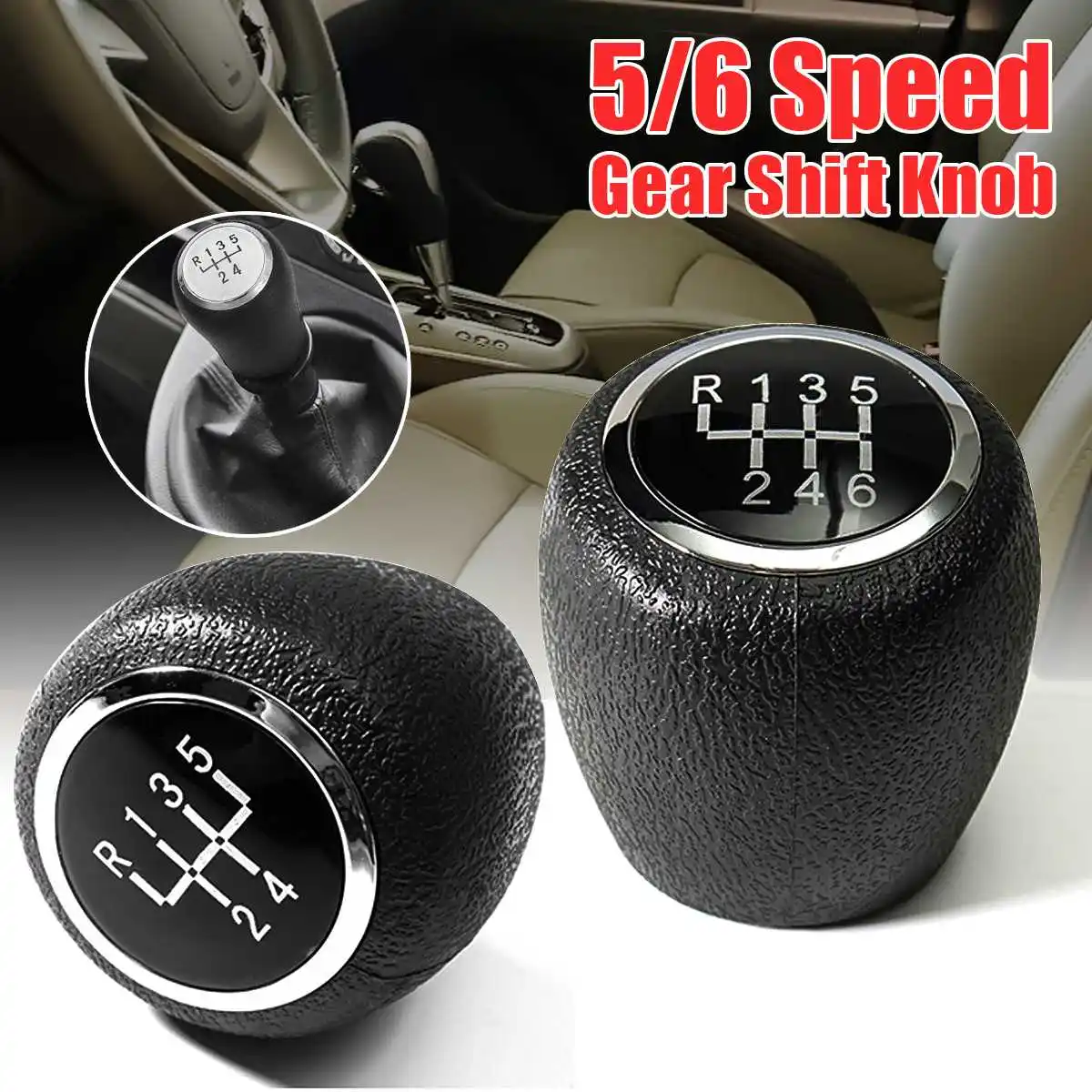 5 Speed/ 6 Speed Gear Shift Knob Shifter Knob Lever Stick Head For Chevrolet Cruze 2008-2012 2011 2010 2009