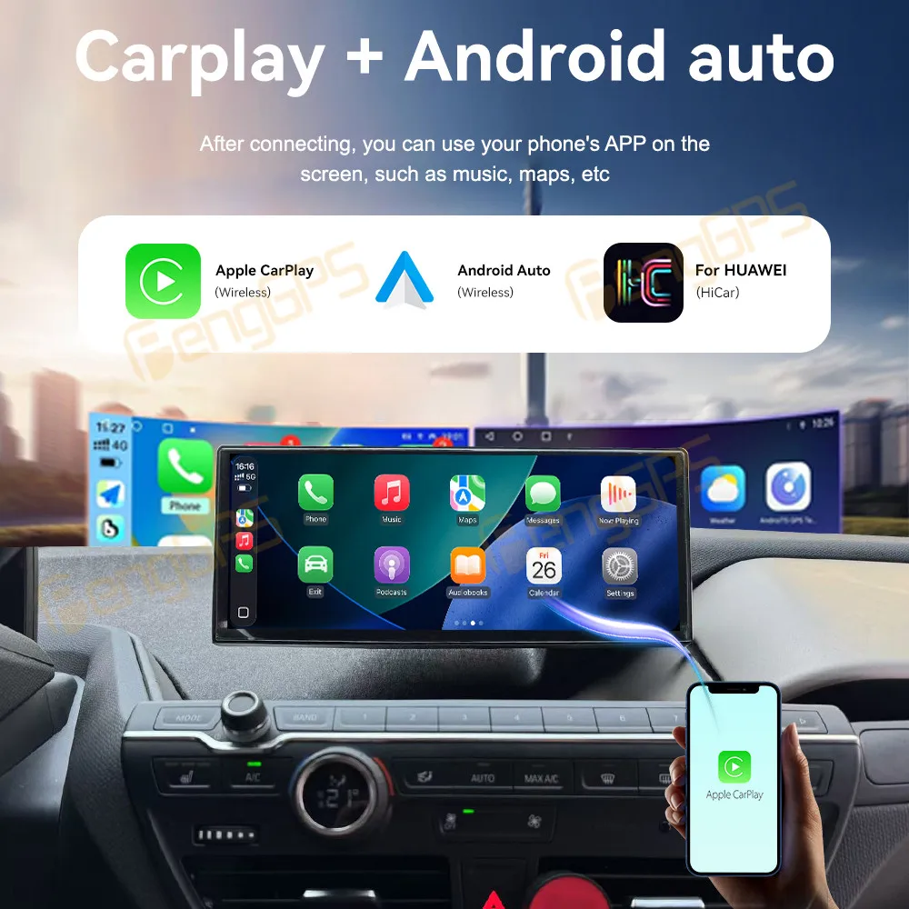 12.3 Inch Screen Car Radio For BMW I3 I01 2014-2020 Android Auto GPS Navigation Multimedia Video Stereo Receiver Head Unit