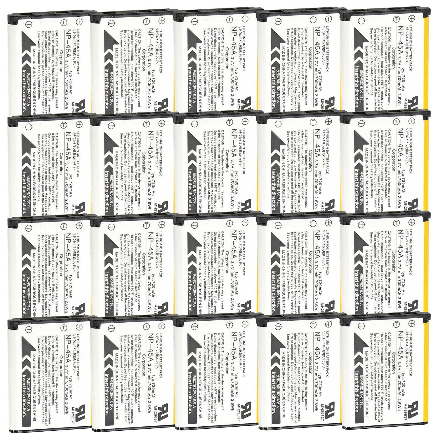 

100PCS brand new NP-45A 720mah 3.7vFor fuji z91 jx405 z808 z81 j27 j35 j38 z90 original np45 np-45a battery