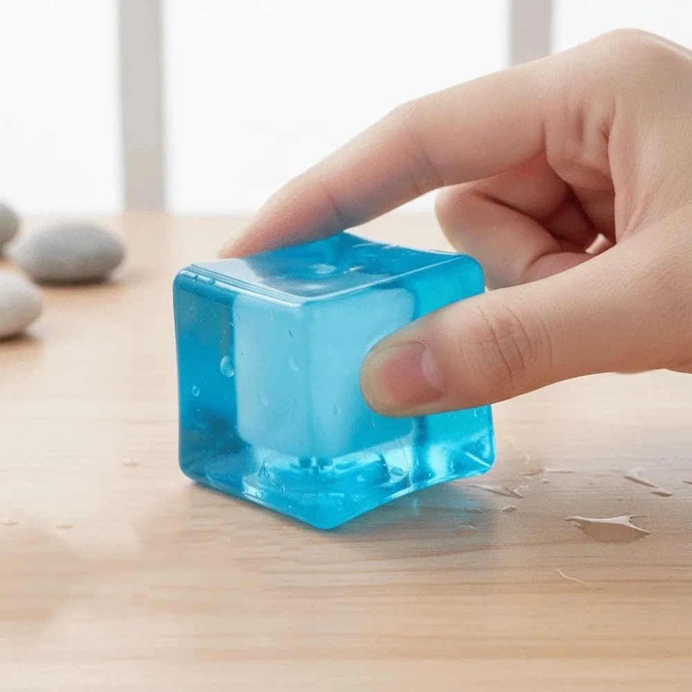 Anti-Anxiety Clear Cube Squeeze Ball Glutinous Soft Sensory Cube Stretchable Ball Transparent Cube Squishy Office Break
