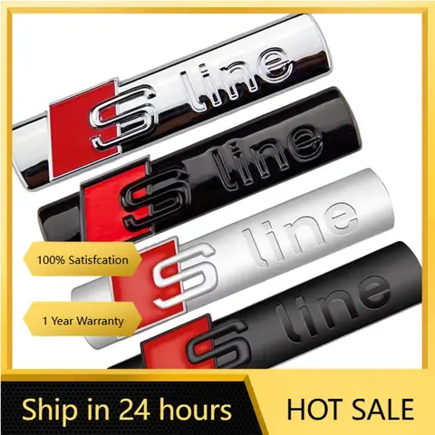 2025 핫 1개 3D 메탈 자동차 S 라인 엠블럼 스티커 배지 장식 (아우디 S라인 A1 A3 A4 A5 A6 A7 A8 Q2 Q3 Q5 Q7 Q8 TT S1 S3 RS 용)
