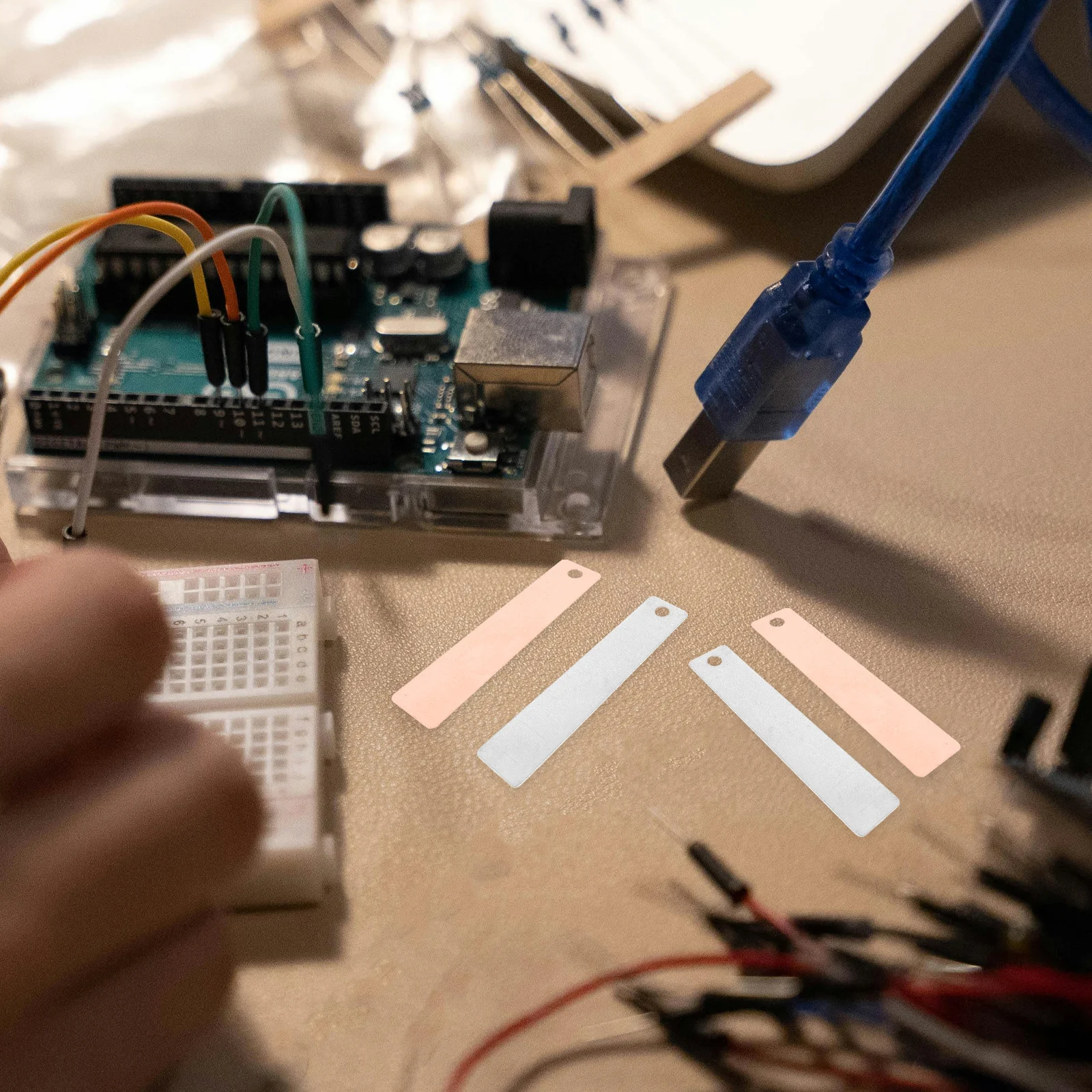 

1 set Copper Sheet Zinc Toy Material Plates for Science Experiments Electroplating Kit DIY Fruit Materials Stable