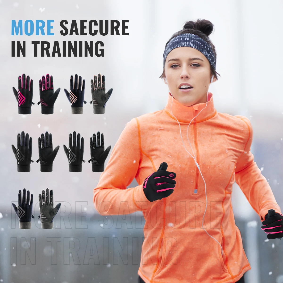 WRELS Winter Warm Thermo Gloves Thermo Gloves Plus Velvet Gloves Waterproof Touch Screen Gloves for Men Women Outdoor Sport