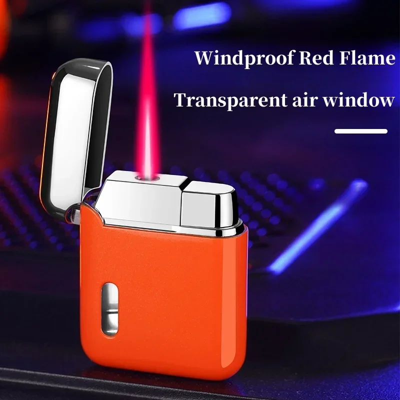 

HOT Portable Metal Windproof Direct Punch Butane Gas Lighter Outdoor Camping Men's Special Cigar Turbo Jet Lighter High-End Gift