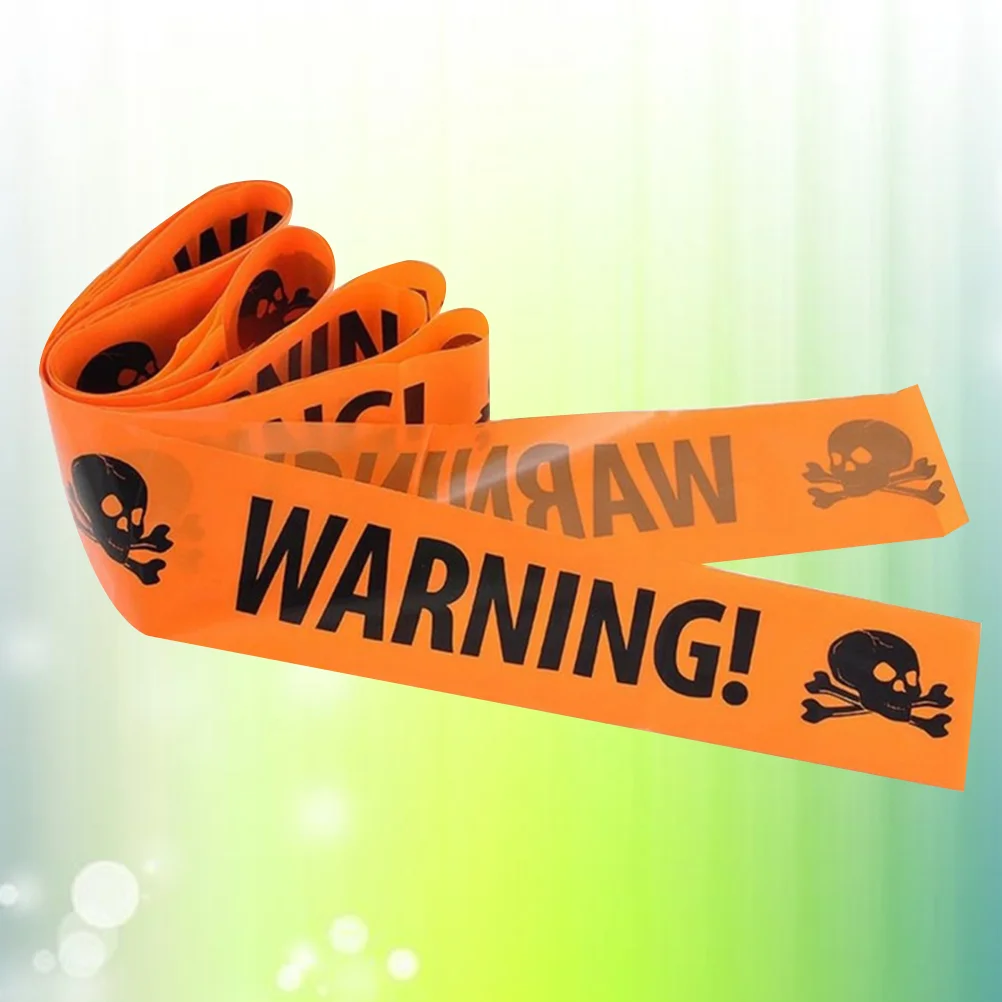 

Crime Scene Decorations Makeup Tape Halloween Party Supplies Orange Caution Markers