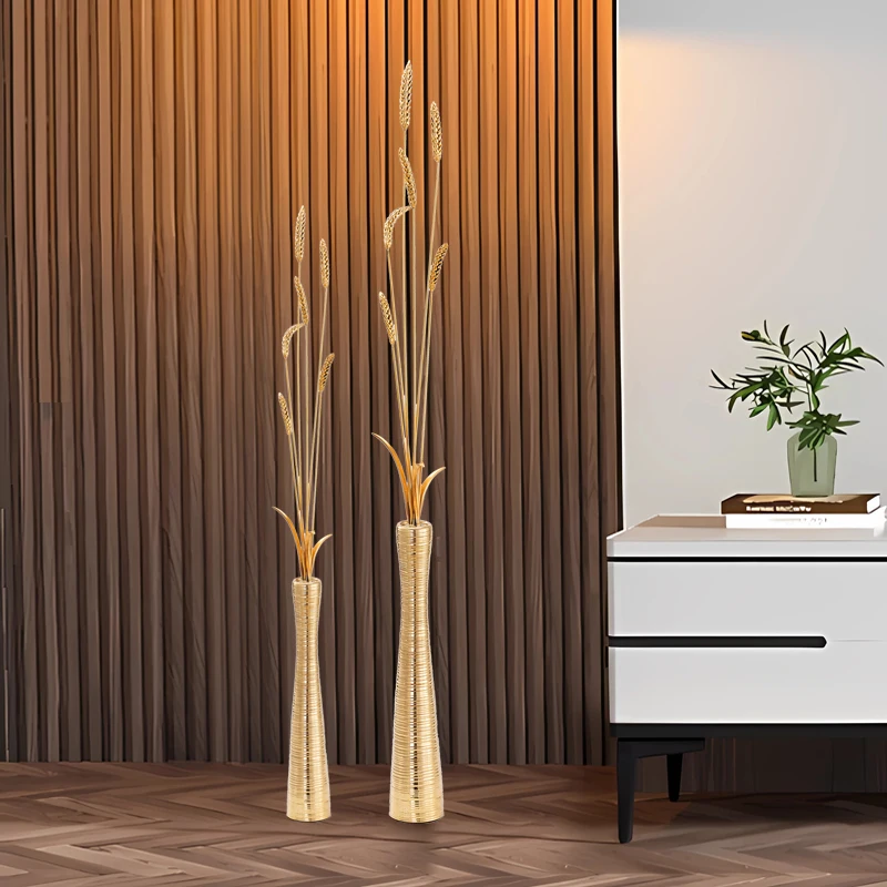 Factory Direct 2026 Top RatedCopper wheat ears, barley ornaments, slender and long porch decorations, housewarming, new home ope