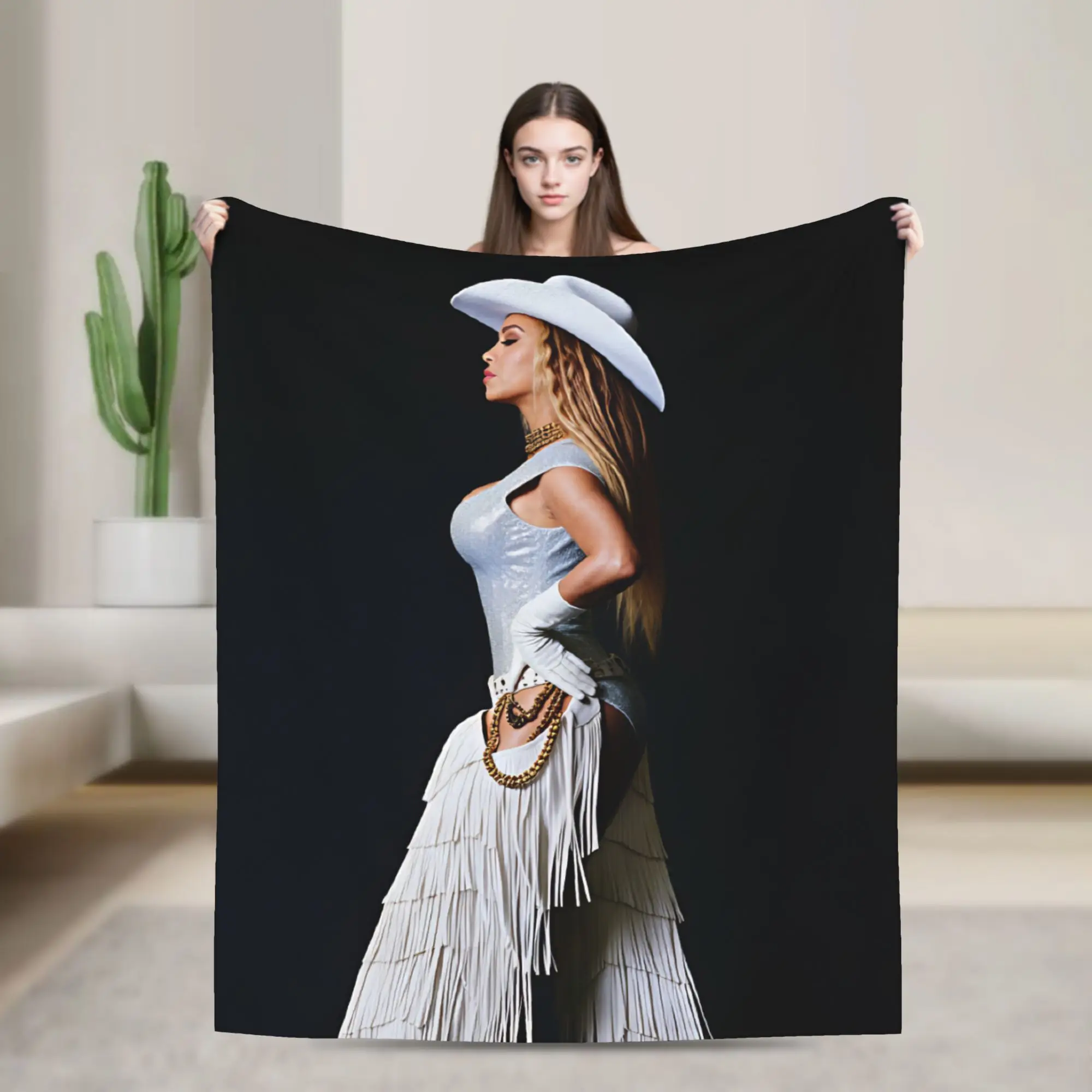 Soft Warm BlanketsKids Travel  Pop Music Beyonce  Throw Blanket  Flannel Bedspread For Couch Bed Comfortable Sofa Bed Cover