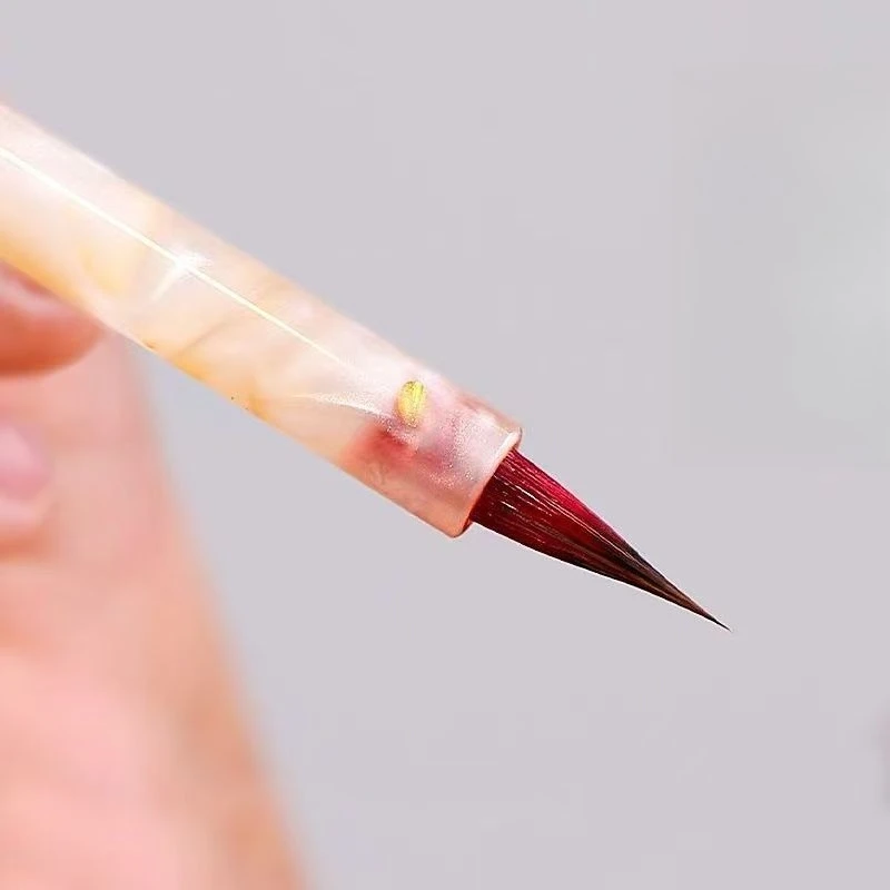 Calligraphy Small Red Hair Wolf Hair Small Case Brush Thin Gold Body Hook Pen Meticulous