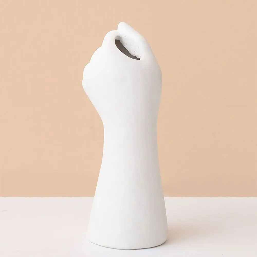 Creative White Resin Vase Delicate Art Arm Body Ornament Human Body Vase Insertion Aesthetic Decorative Home Decoration