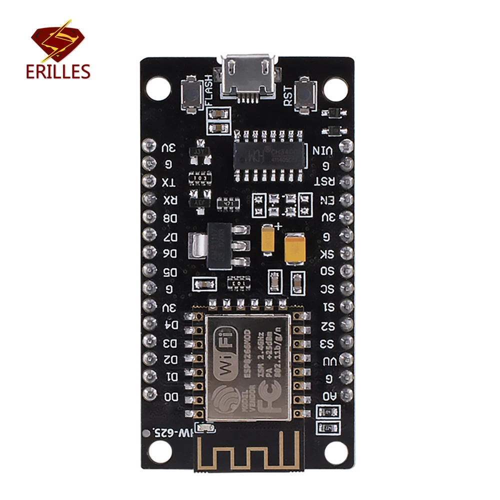 ESP8266 CH340 Serial Port NodeMcu V3 Lua Wireless WIFI Module Connector Development Board Repalce CP2102 Based ESP-12E Micro USB