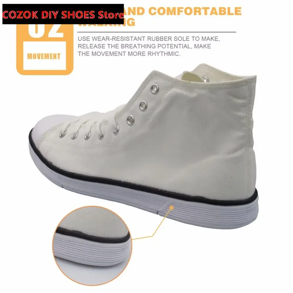 Punk Skull Men High Top Canvas Shoes Classic Man's Vulcanize Shoes 3D Night Rider Print Spring Male Canvas Sneakers