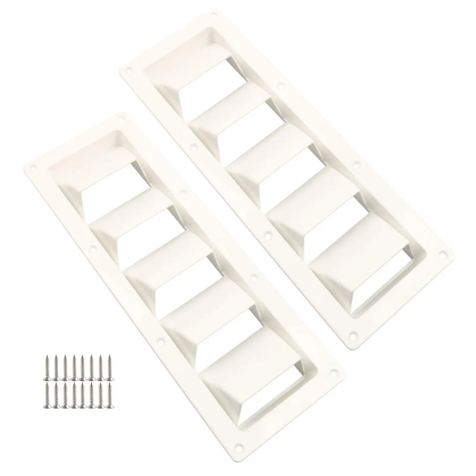 Car Ventilation Hole Grille ABS Rectangular Louvered Vent for Yacht Trailer RV Outdoor Box
