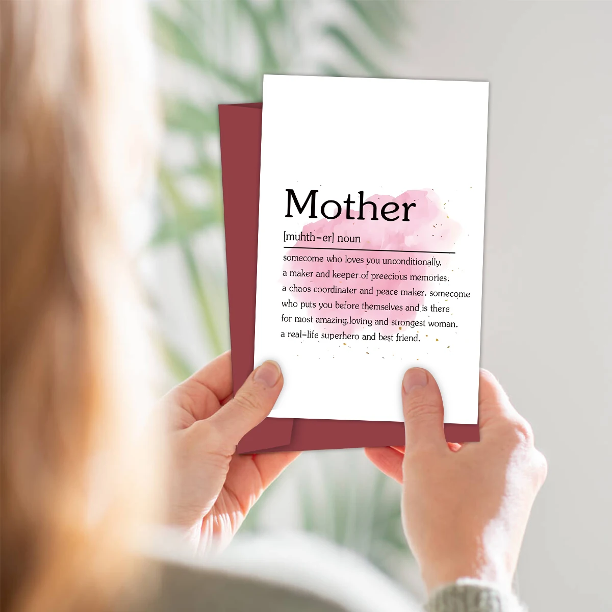 1PC Mother\'s Day Card with Envelope,Creative Birthday Card For Mom,Thank You Cards for Her,Holiday Greeting Card Gift for Mother