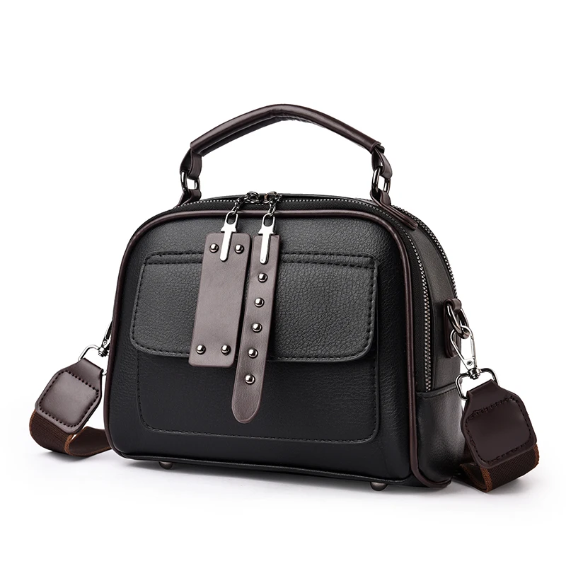 

High Quality Women PU Leather Handbags Shoulder Bag Casual Female Rivet Crossbody Bags for Women Fashion Ladies Messenger Bag