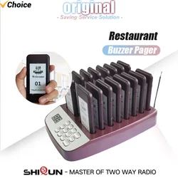 Restaurant Buzzer Pager Wireless Paging Guest Calling System 99CH Dessert Shop Church Food Truck/Court 315 MHz Charger Base Sale