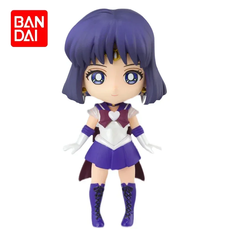 

Bandai 2024 Original Sailor Moon Sailor Saturn Figuarts Mini Q Version Saturn Kawaii Anime Action Collection Model Toys Gifts