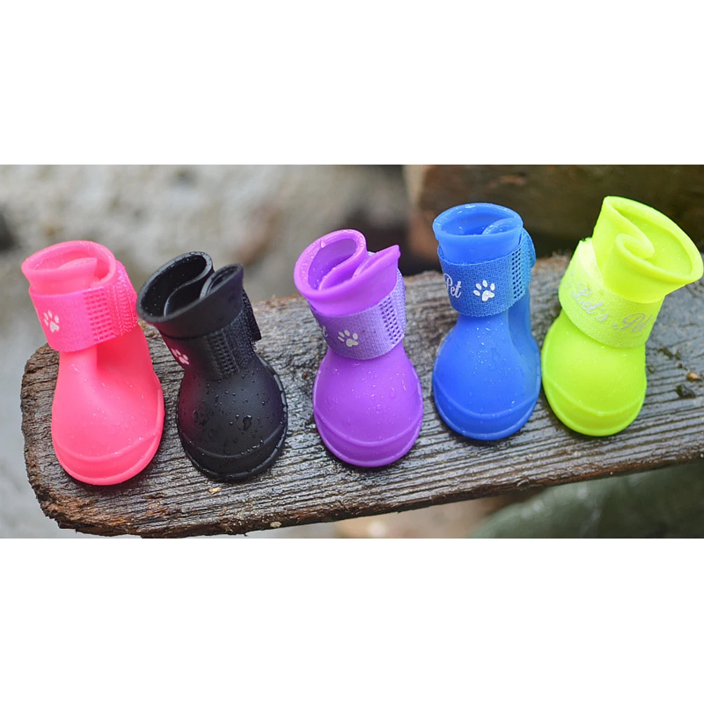 

Pet Shoes Easy to Wear Rubber Rain for Dog Water Proof Flexible Puppy Boot Rainproof