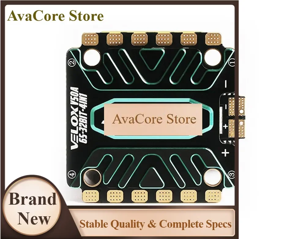 AvaCoreT-motor Velox V50a 50a 32bit Blheli32 4in1 Brushless Esc 3-6s Lipo W/tmotor T4 02 Esc Firmware 30.5x30.5mm For Fpv Racing