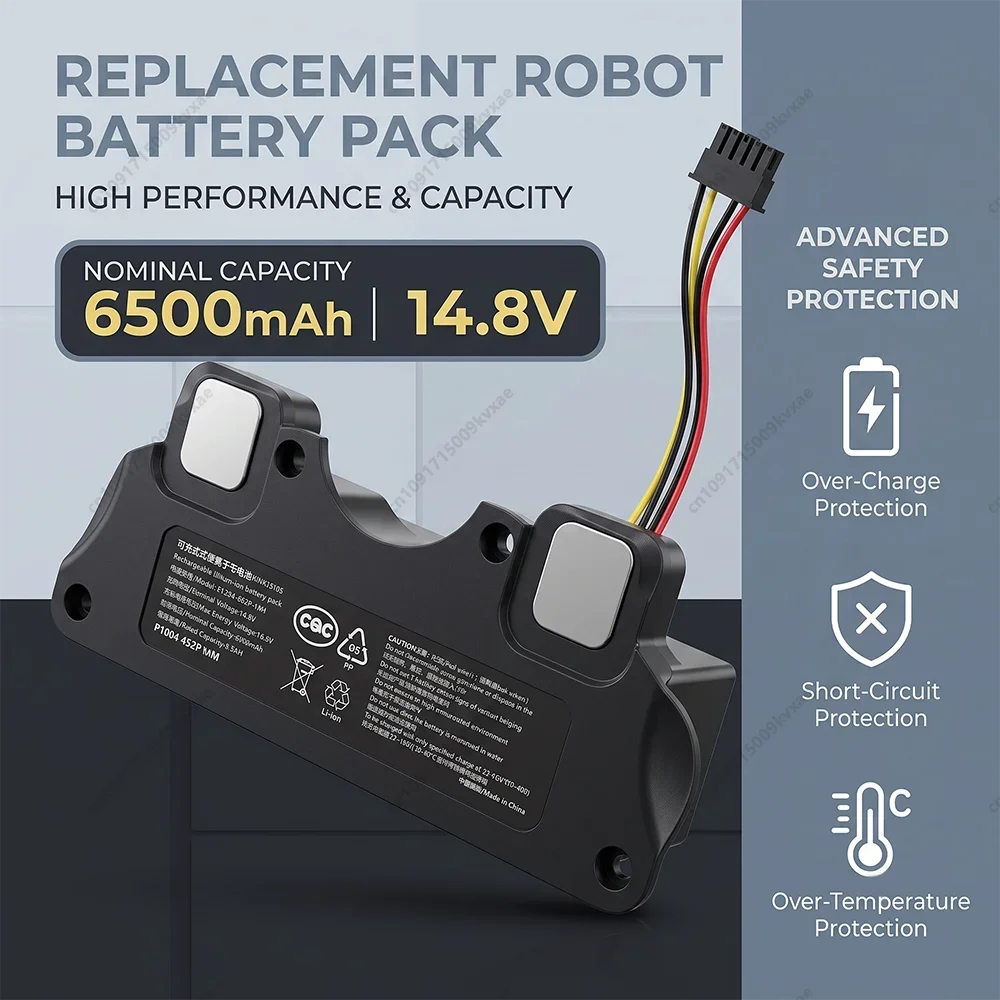 For Cecotec Conga 4590 4690 4090 4490 Vacuum Cleaner Parts 14.8V 5600mAh Lithium Ion Rechargeable Battery Replacement