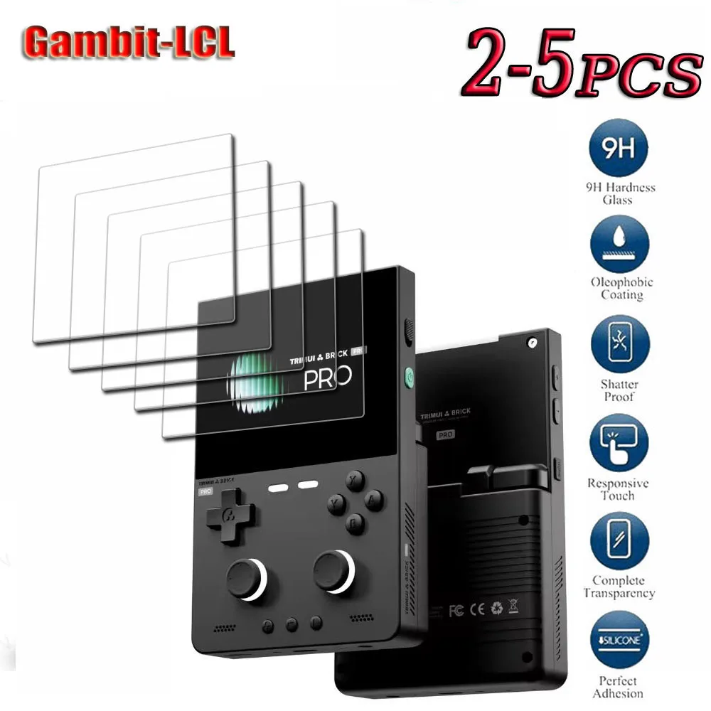 2-5PCS 9H Tempered Glass For TRIMUI Brick PRO Handheld Game Console ON TRIMUIBrickPRO BrickPRO 3.95" Screen Protector Cover Film