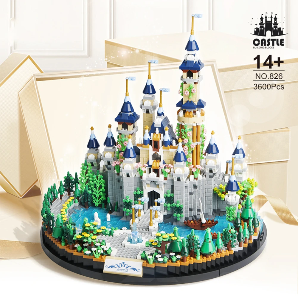 

The Magic Princess Blue Castle miniature building blocks are creative display gifts for girls and collecting models