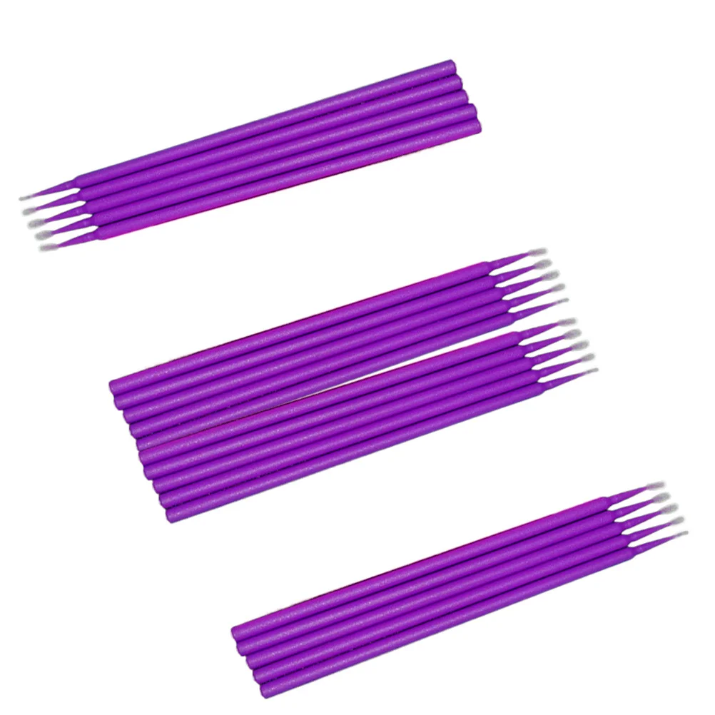 100 escovas descartáveis do micro aplicador dos pces cotonetes de algodão das cílios dicas sanitárias limpas para a aplicação da precisão em difícil de alcance