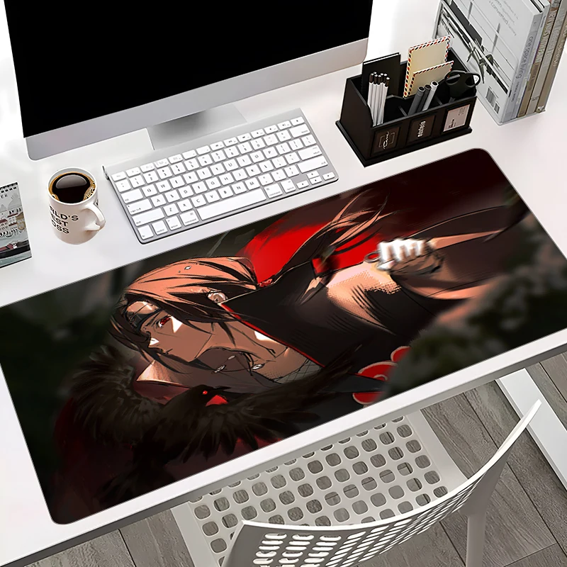 Uchiha Itachi Mouse Pad tastiera per Laptop Gaming Mousepad Gamer Cabinet Playmat Computer Office Large Anime Desk Mat tappeto in gomma